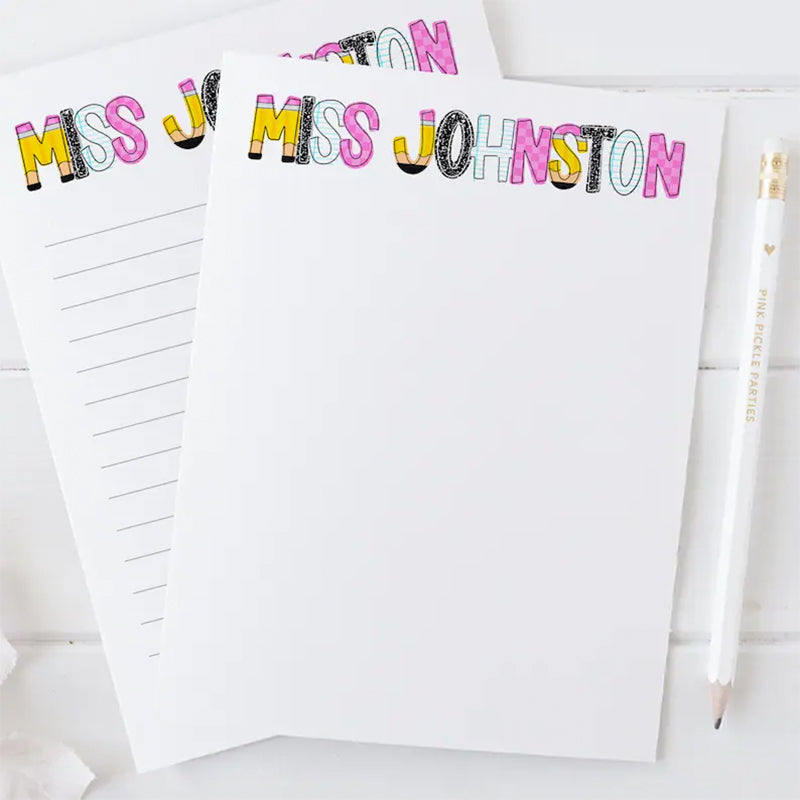 Personalized Teacher Notepad | Gifts for Teacher