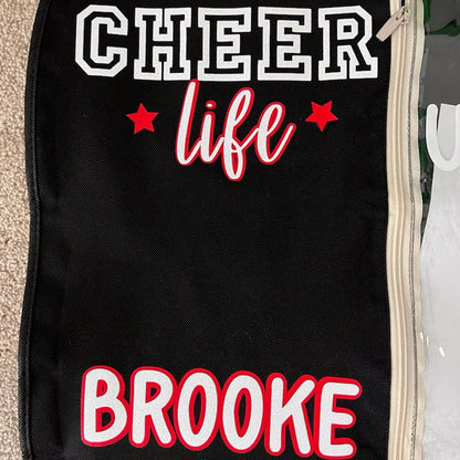 Personalized Cheer Life Garment Bags