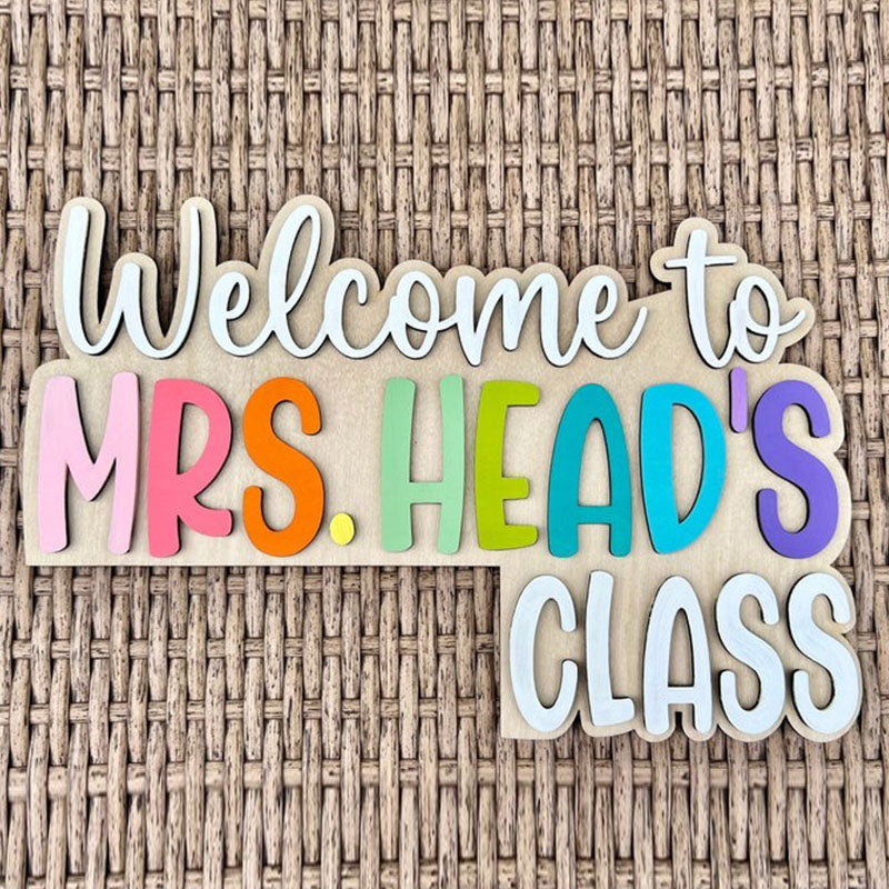 Custom Teacher Gift, Personalized Name Doorframe Corner Sign