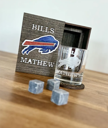 Personalized  Sport Team Football Team  Whiskey Glass