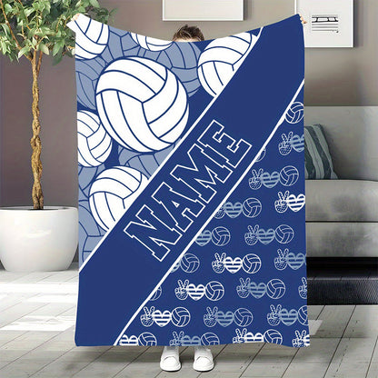 Volleyball Flannel Throw Blanket, Soft Comfortable Warm Blanket