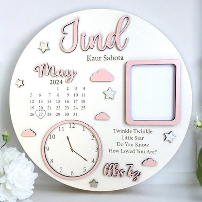 Baby Photo Keepsake Gift, Baby Birth Announcement, Newborn Gift