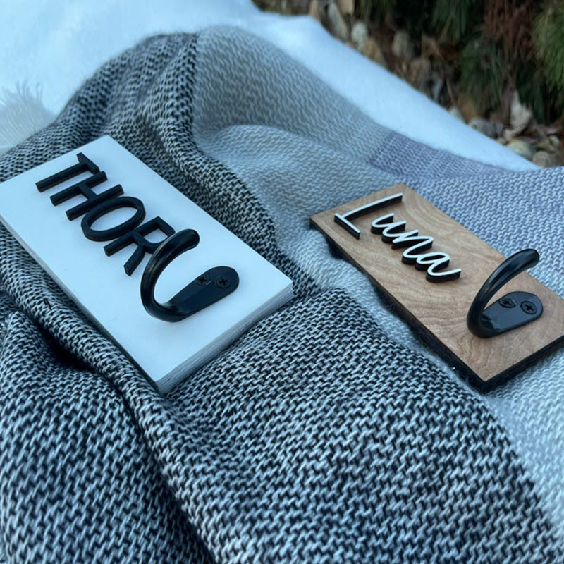 Personalized dog leash holder - custom dog leash holder