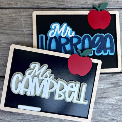 Personalized Teacher Desk Name Plate, Teacher Appreciation Gift