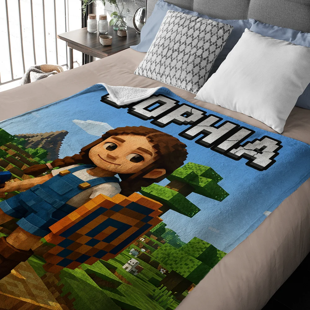 Personalized Cartoon Truck Flannel Throw Blanket