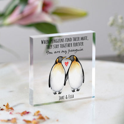 When penguins find their mate gift, anniversary gift, personalised you're my penguin, gifts for her