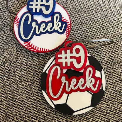 Soccer Bag Tag or keychain