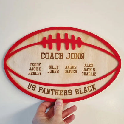 Football Coach Gift, Coach Plaque, Personalised Footy Team Gift