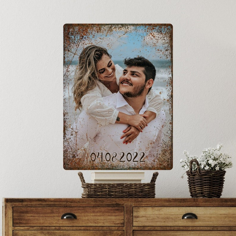 Custom Photo Metal Sign Personalized Family Picture