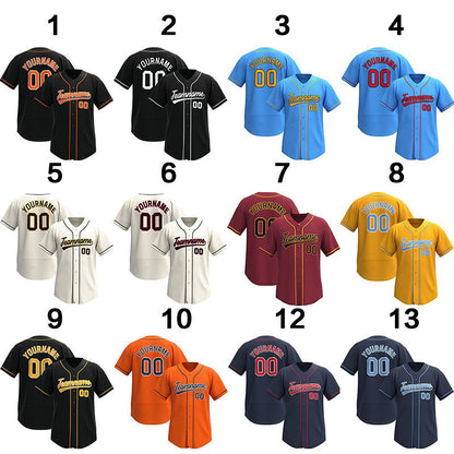 Personalized Team Name And Number Baseball Jersey, Custom Baseball