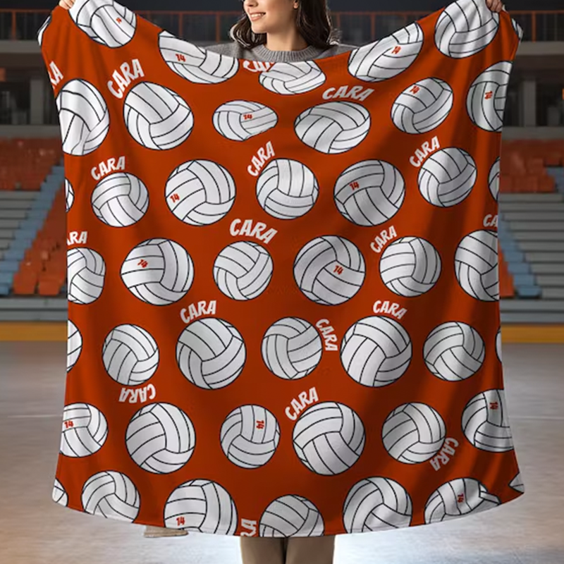 Personalized Volleyball Blanket: Custom Team blanket