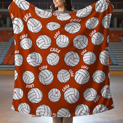 Personalized Volleyball Blanket: Custom Team blanket