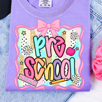 Preppy Pre-K Shirt Back To School Shirt, Personalized Hello Pre-k Tee