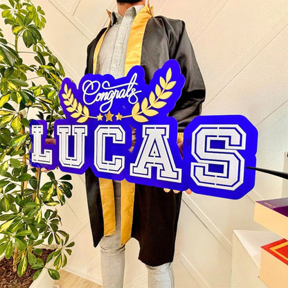 Graduation Name Sign, Graduation Party Backdrop Decoration