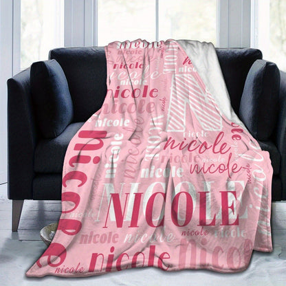 Custom Name Throw Blanket - Personalized Girls and Boys Blanket