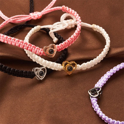 Custom Photo Projection Bracelet, Personalized Inside Picture Bracelet