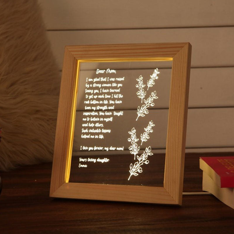 Personalized Hand-Written Letter Night Light - Mother's Day Gift Ideas