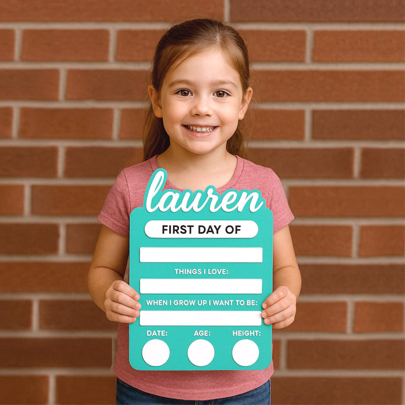 Personalized First Day of School Acrylic Sign, Last Day