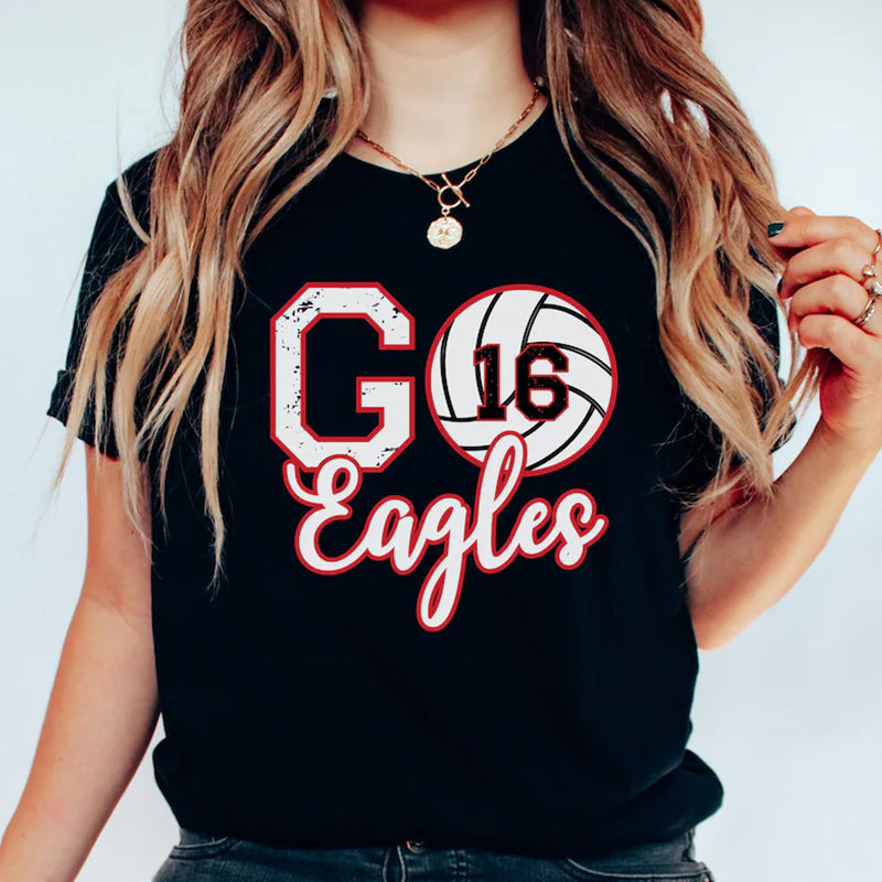 Custom Volleyball Number Shirt, Personalized Volleyball Mom Shirt