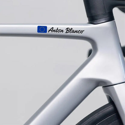 2x Personalized Name Decal , Cyclist Name