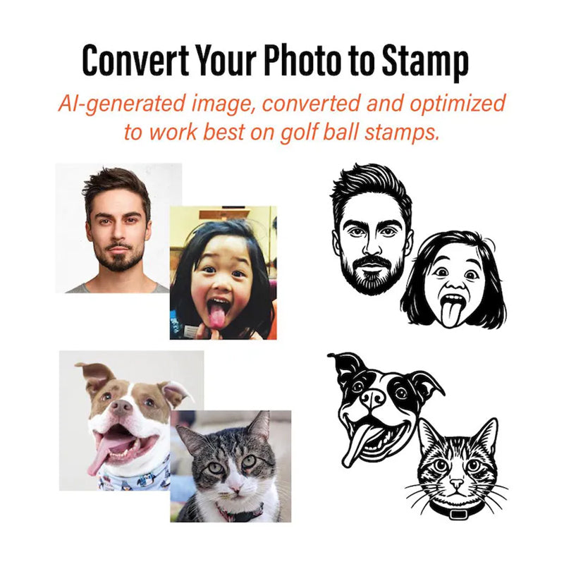 Pet Golf Ball Stamp, Photo Golf Stamp, Custom Ball Marker