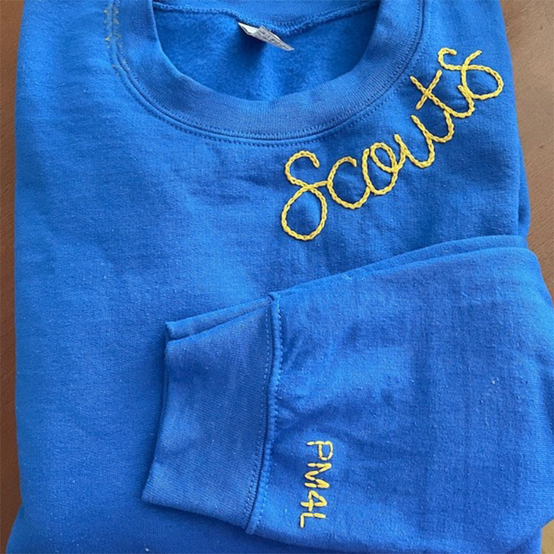 Custom Yarn Embroidered Sweatshirt