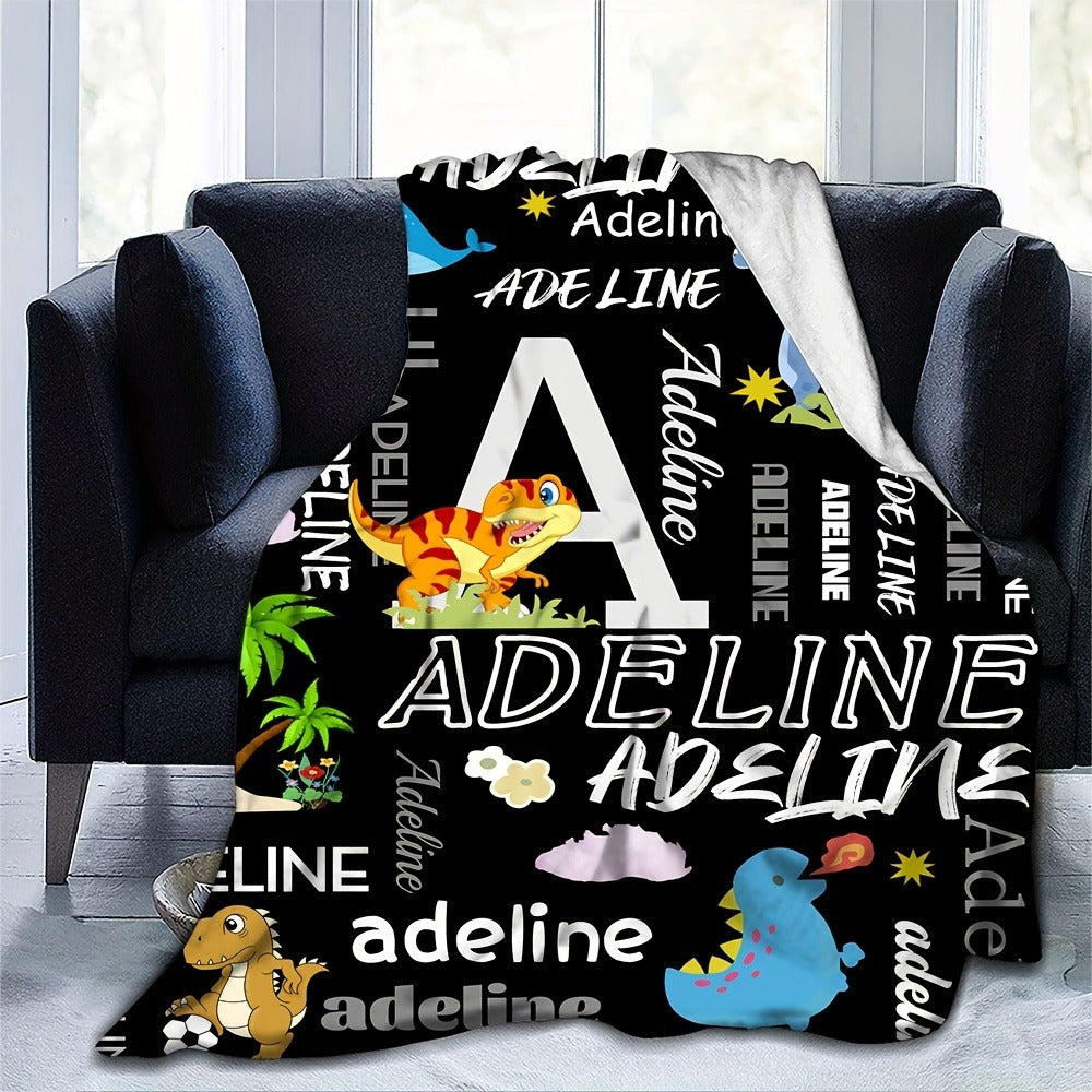Personalized with Your Name Comfortable Plush Blanket Soft Blanket for Bedroom