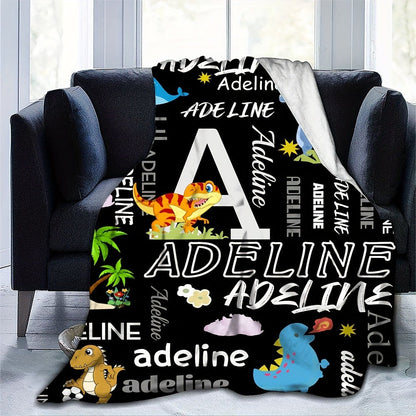 Personalized with Your Name Comfortable Plush Blanket Soft Blanket for Bedroom