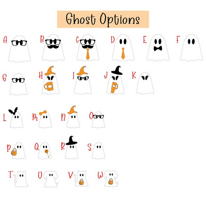 Personalized Ghost Family Sign,  Ghost Shapes, and Accessories
