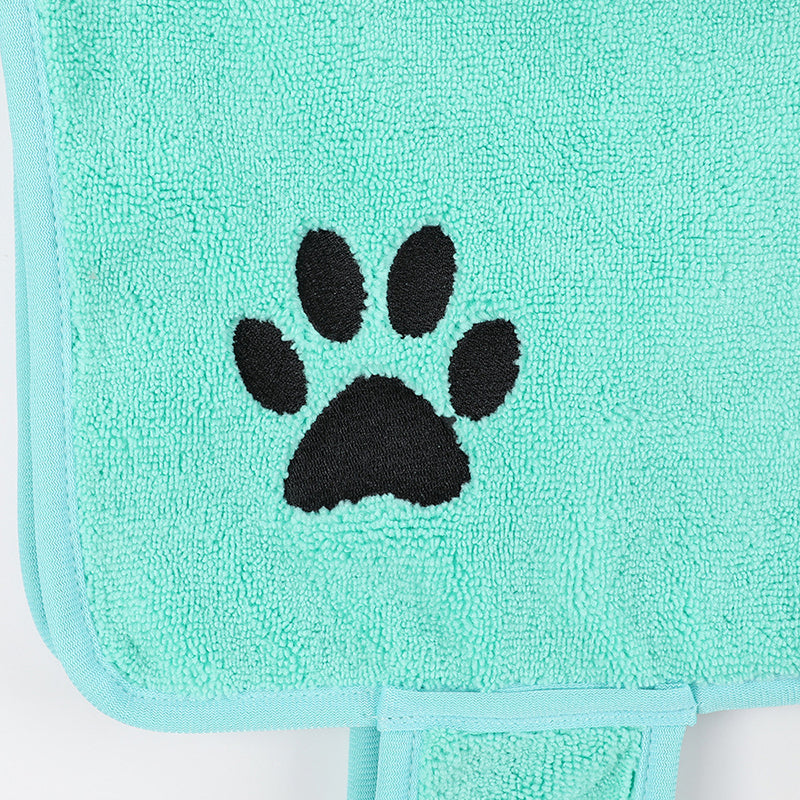 Personalized Dog Robe - Embroidered Dog Robe - Hooded Robe Towel for Dogs