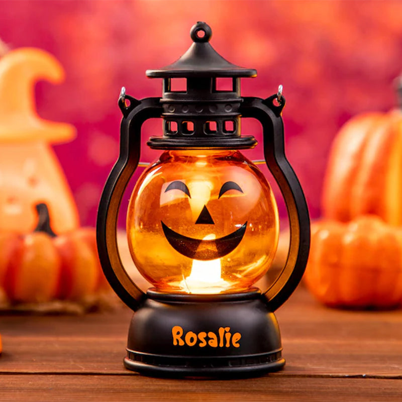 Personalized Halloween Pumpkin Lanterns, Kids Halloween Light