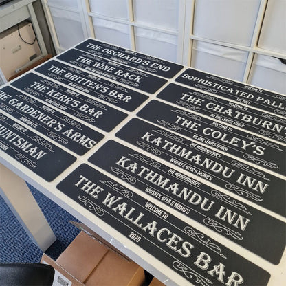 Personalised Vintage Bar Mat | Home Bar