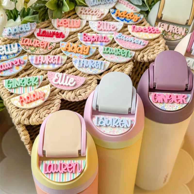 SUMMER Owala Name Plate, Personalized Owala Name Plate