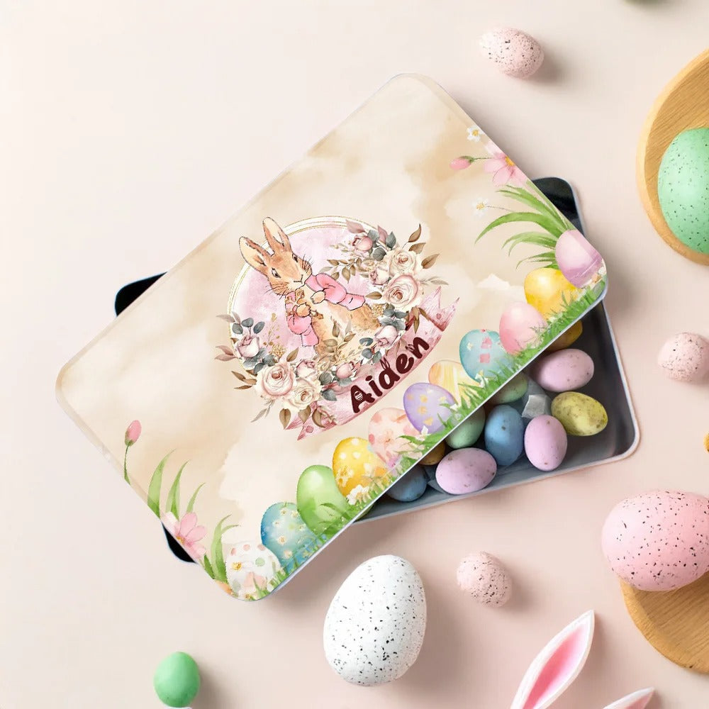 Personalized Colorful Floral Easter Eggs Peter Rabbit Food