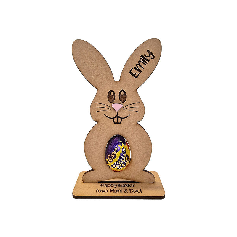 Personalised Easter Egg, Creme Holder Decoration Bunny Treat