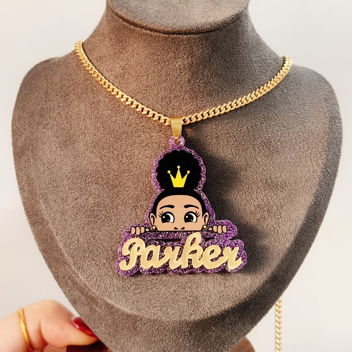 Custom Acrylic Name Necklace Featuring