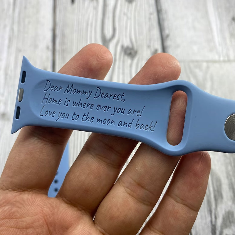 Personalized Inscription Apple Watch Bands Your Handwriting or Our Fonts