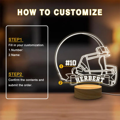 Football Custom Night Light,  Football Decor Led Lights