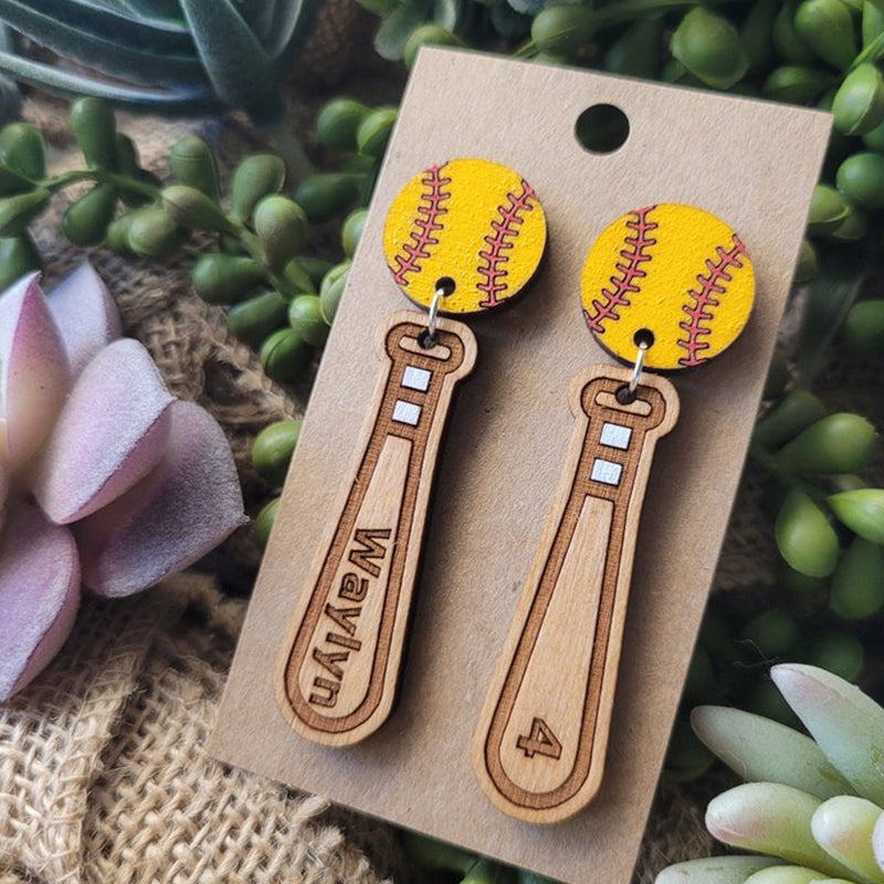 BASEBALL or SOFTBALL EARRINGS + Personalized gift