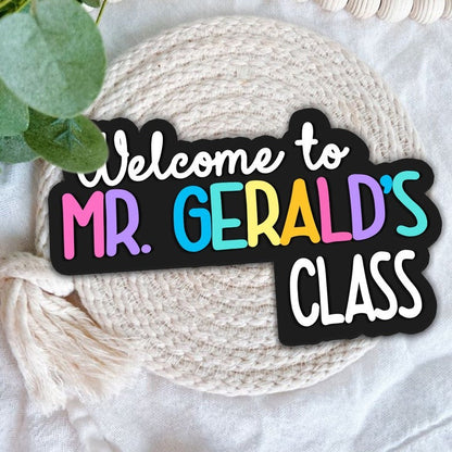 Personalized Teacher Name Doorframe Corner Sign