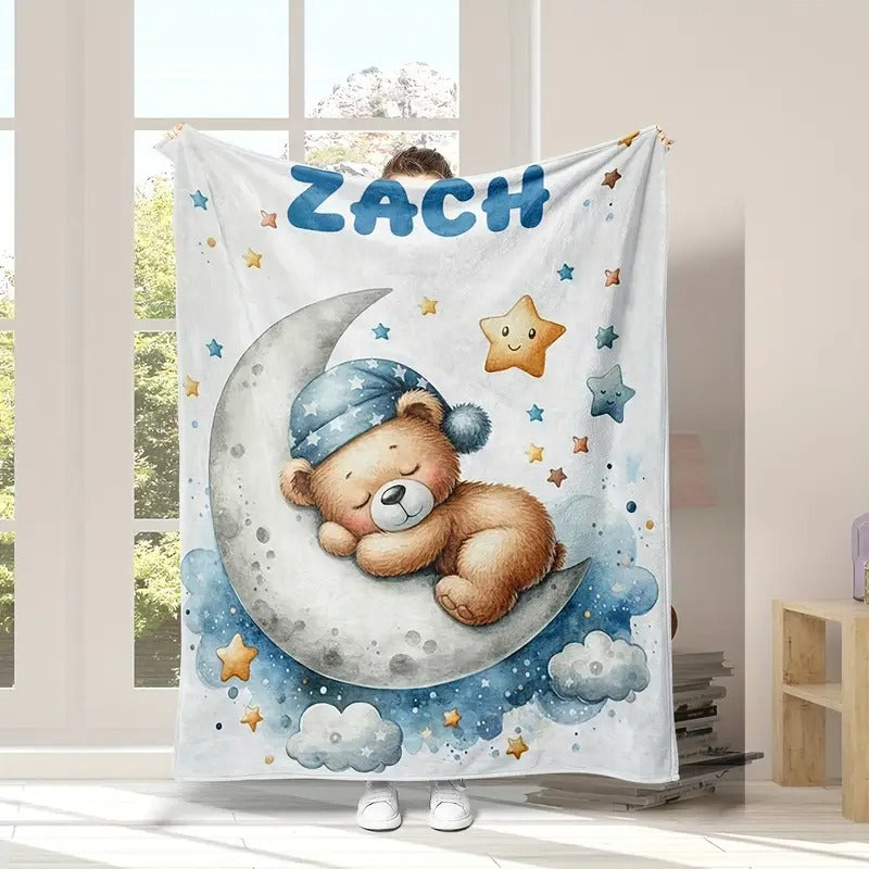 Personalized Bear Blanket Gift Blanket Buy Animal blanket