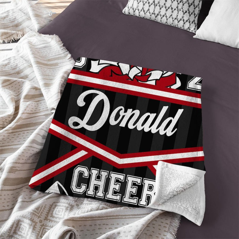 Custom Cheerleading Blanket Personalized Name Senior Cheer Gift