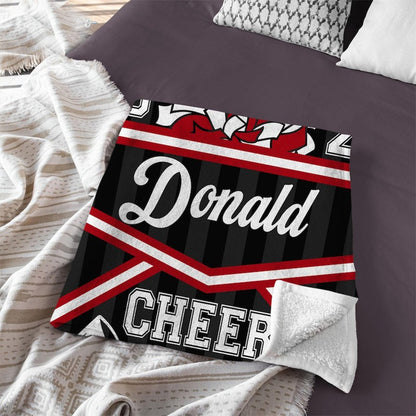 Custom Cheerleading Blanket Personalized Name Senior Cheer Gift