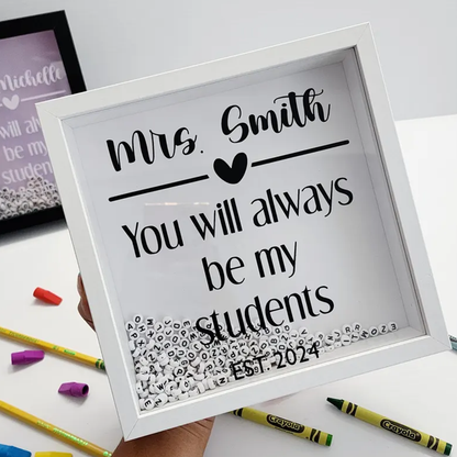 Teacher Impact Jar, Personalized Teacher Shadow Box, Student Memory Gift