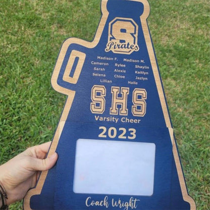 CHEERLEADING COACH GIFT + Personalized Cheerleader Coach Plaque Photo Frame