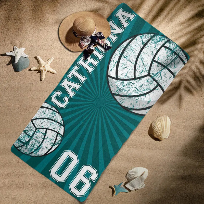 Personalized Sport Custom Name, Number Quick-Dry Beach Towel