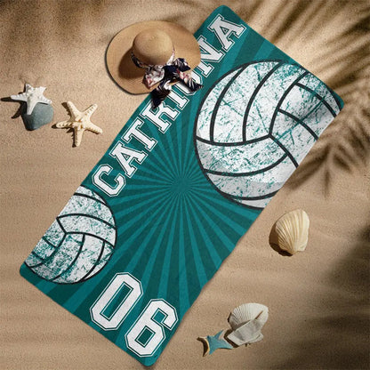 Personalized Sport Custom Name, Number Quick-Dry Beach Towel
