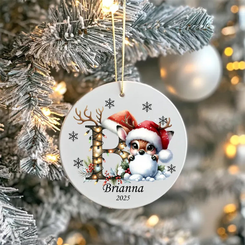 Christmas Ornaments Personalized Reindeer Name ornament