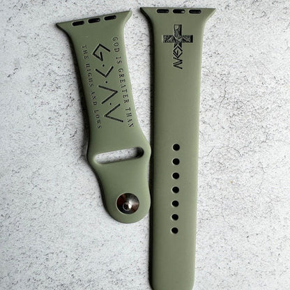 God is Greater than Highs and Lows Apple Watch Band