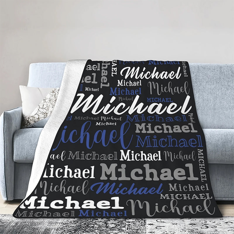 Soft Polyester Personalized Name Blanket